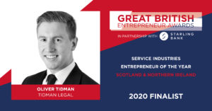 Tidman Legal entrepreneur awards